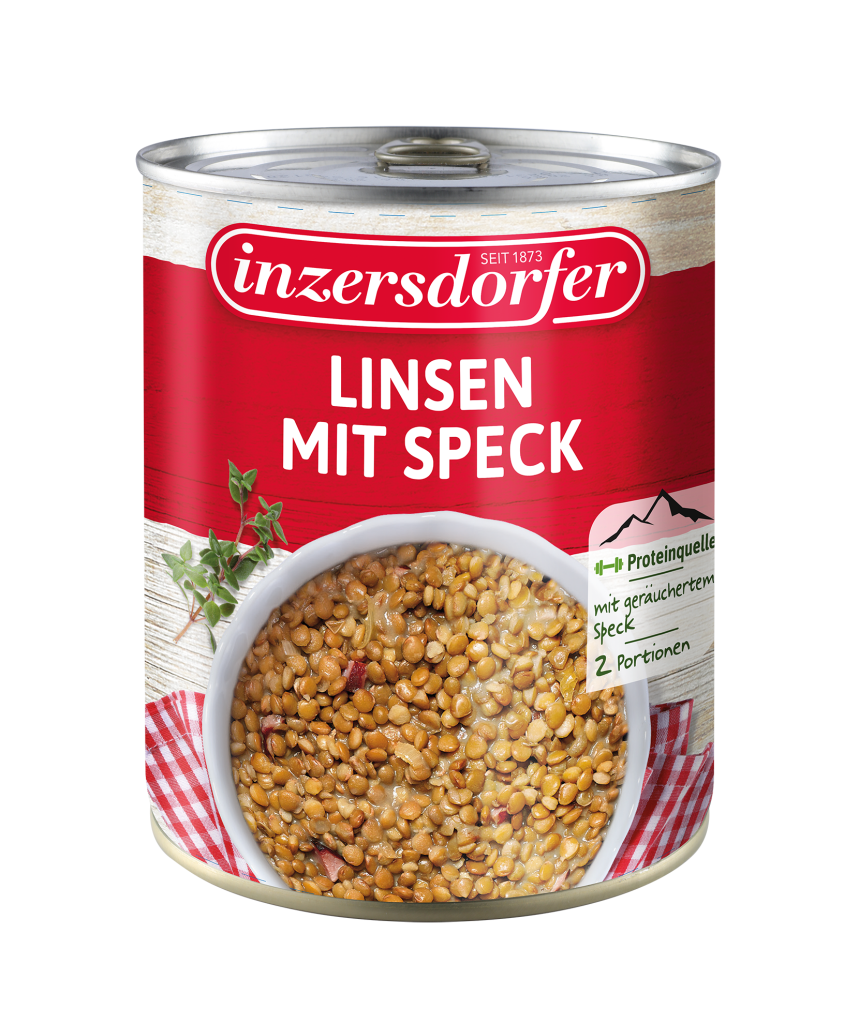 Linsen mit Speck - Inzersdorfer