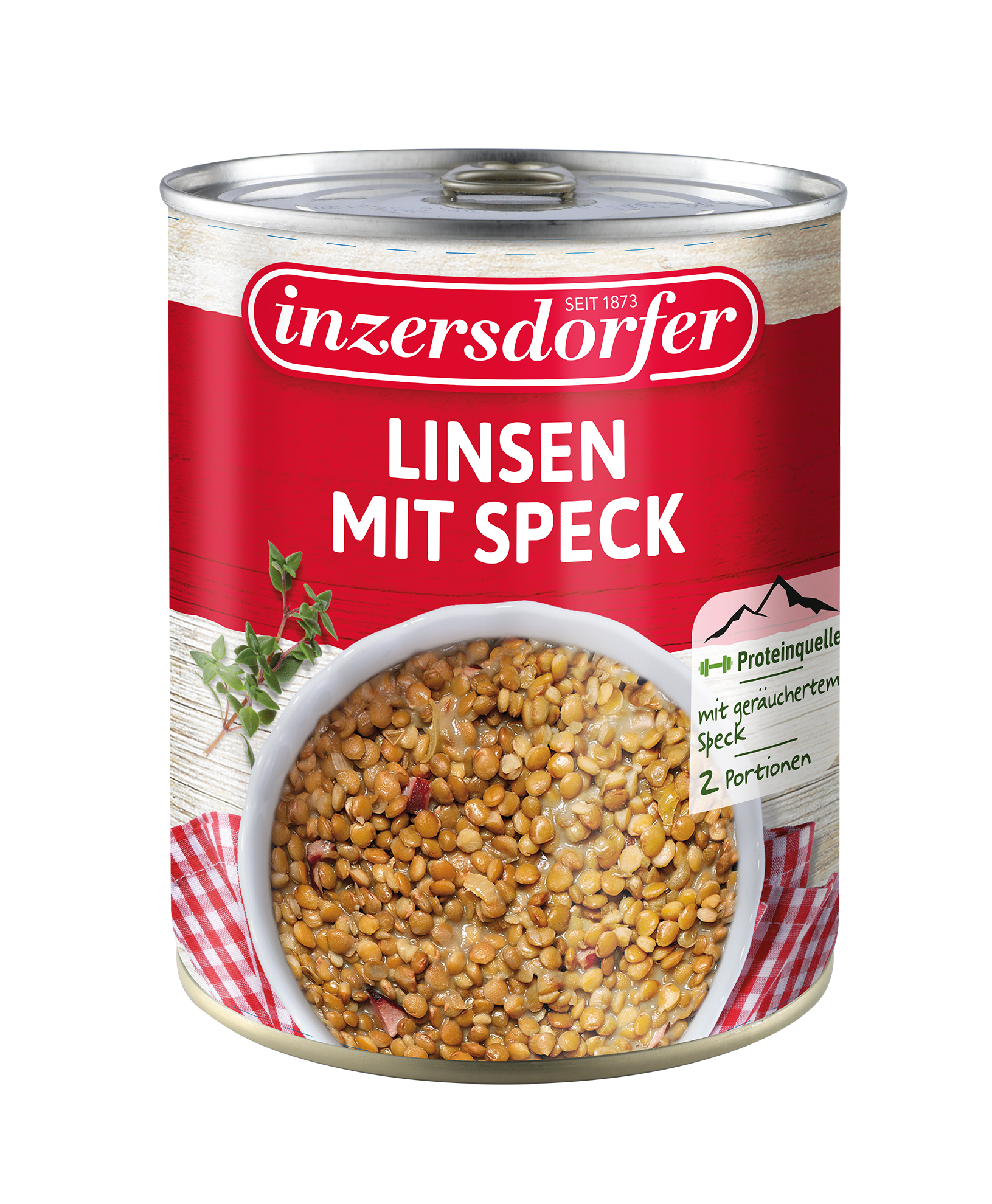 Linsen mit Speck